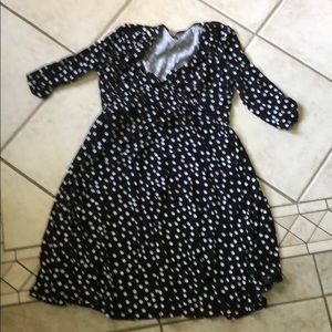 Adorable polka dot maternity dress
